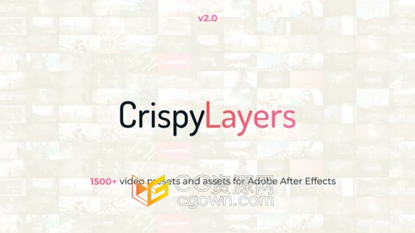 AE模板-CrispyLayers v2.0 1500多个幻灯片视频制作预设11组类别风格
