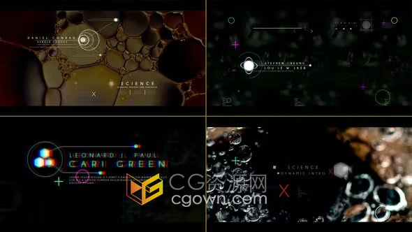 AE模板-生物学介绍片头医学新闻科学科幻技术标题场景视频开场