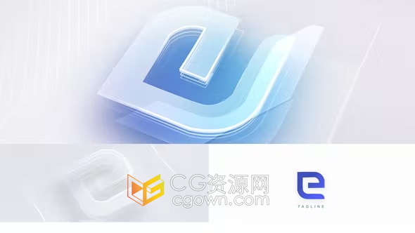 AE模板-4K明亮动态大气光泽感标志介绍LOGO显示动画