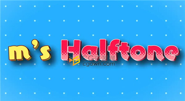 AE插件m’s Halftone v1.5.2形状圆点填充半调风格特效工具