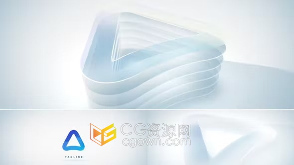 明亮优雅轻盈艺术叠层标志动画AE LOGO片头模板