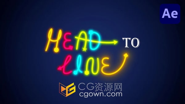 AE脚本Head to Line v1.1自定义线条路径箭头动画