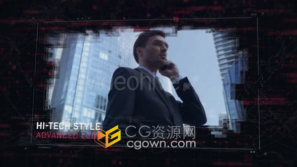 AE模板-数字代码未来数据故障创新高科技互联网技术幻灯片宣传视频