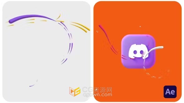 抽象卡通液体动画LOGO视频片头AE模板下载