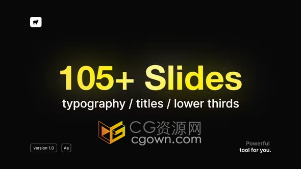 AE模板-105+自动调整大小创意文字排版框标题文本动画