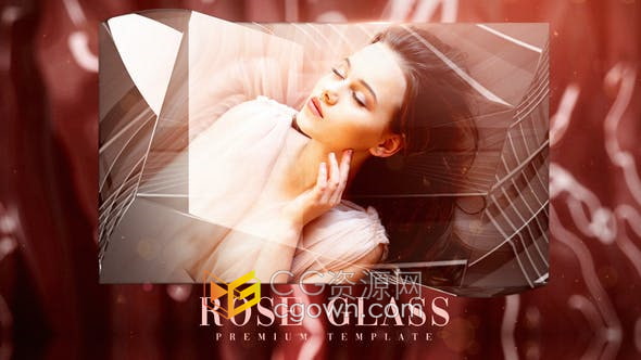 AE模板-时尚现代玫瑰玻璃抽象场景动画晚会年会活动宣传视频