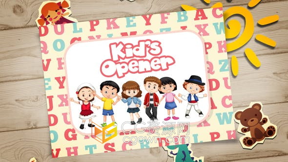 AE模板-有趣童年快乐儿童活动推广宣片头视频动画制作