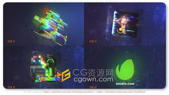 科幻元素动画未来技术数字标志LOGO视频片头AE模板