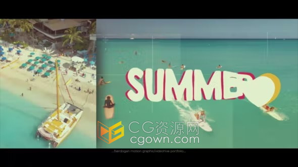 夏季旅行介绍夏天旅游活动宣传介绍推广视频AE模板