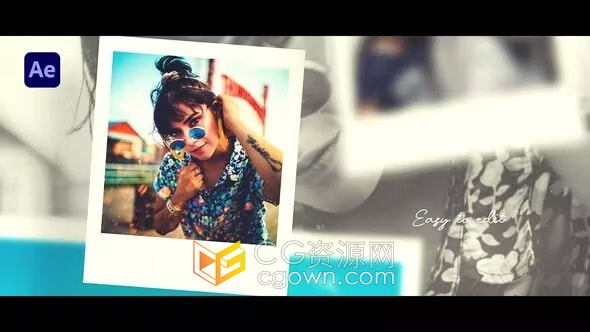 照片幻灯片AE模板下载美好回忆视频相册制作