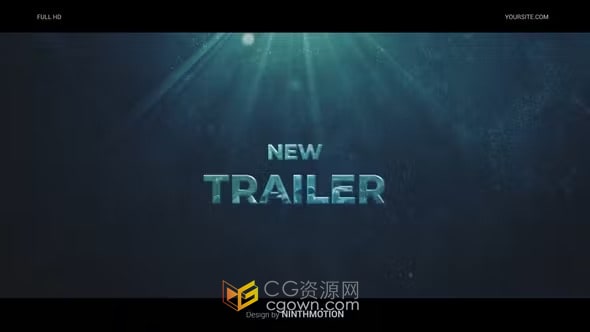 水下世界奇幻效果传奇神话电影宣传视频海洋主题活动介绍-AE模板