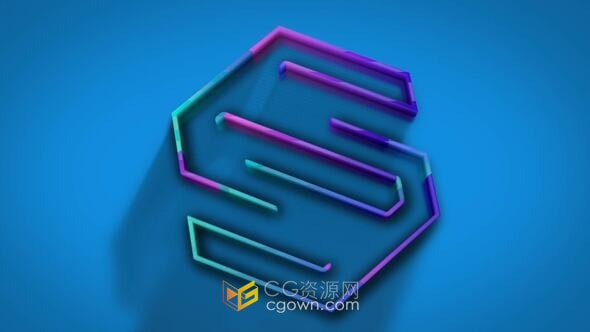 霓虹灯效果现代简约标志企业品牌LOGO动画-AE模板