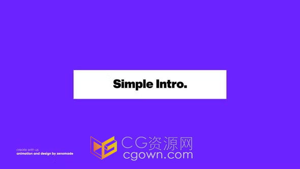 AE模板-快速镜头切换简单文本框标题文字动画片头