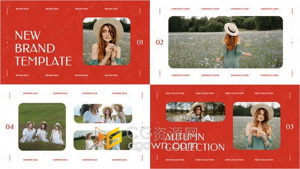 AE模板-新品牌展示时尚奢侈品活动推广幻灯片广告视频