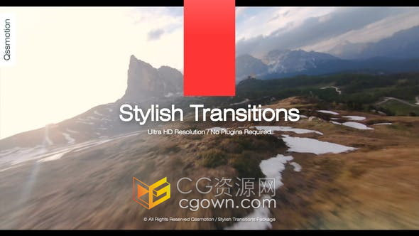 Stylish Transitions AE模板时尚幻灯片过渡效果视频转场效果