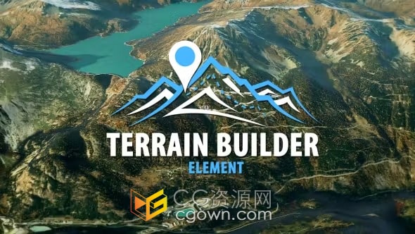AE脚本Terrain Builder Element v1.5生成真实自然环境3D地形地貌三维场景