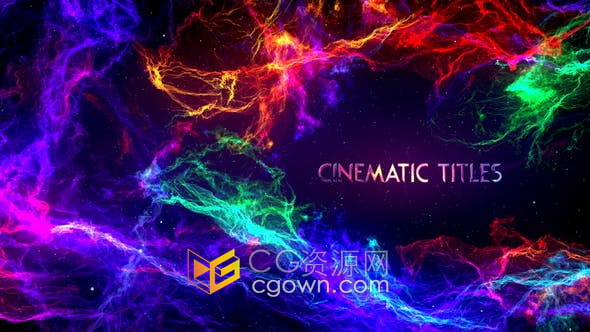 AE模板-抽象太空星云粒子场景动画介绍标题宣传片头视频