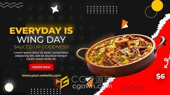 传统健康食品幻灯片美食介绍推广宣传视频动画AE模板