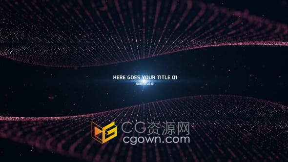 AE模板-抽象粒子特效场景动画背景太空预告片宣传标题视频