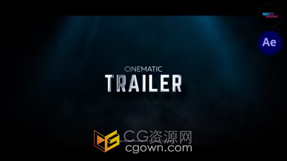 Cinematic Trailer Title AE模板电影预告片制作工程
