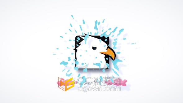 AE模板-4K卡通流体液体油漆飞溅图形动画视频片头效果