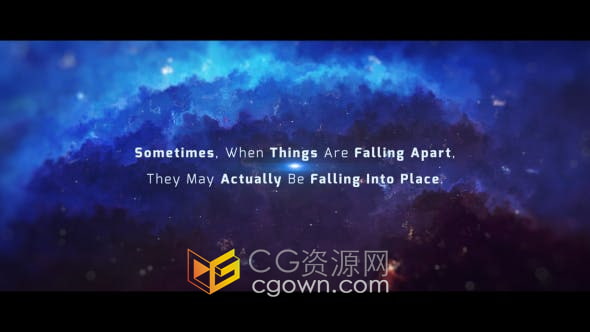 AE模板-抽象天体空间宇宙星云背景介绍标题动画宣传视频