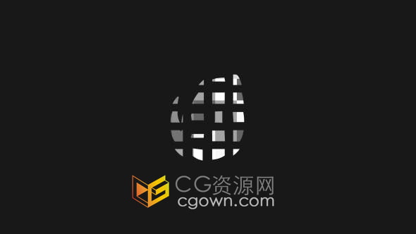 After Effects模板-现代图形动画故障标志效果制作