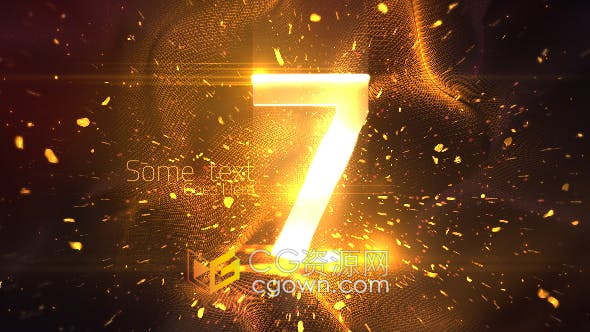 AE模板-4K奢华倒计时适合公司年会颁奖时尚活动新年婚礼开场视频