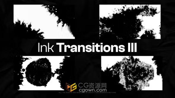 20种清新墨水过渡-AE模板水墨转场20 Ink Transitions III