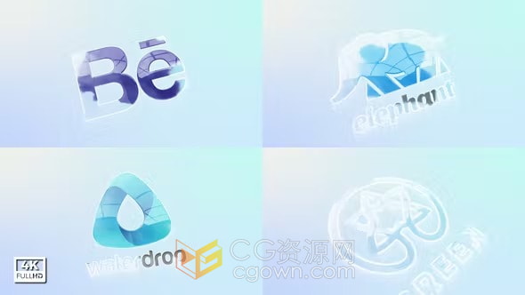 明亮风格LOGO动感演绎视频片头制作4K分辨率AE模板