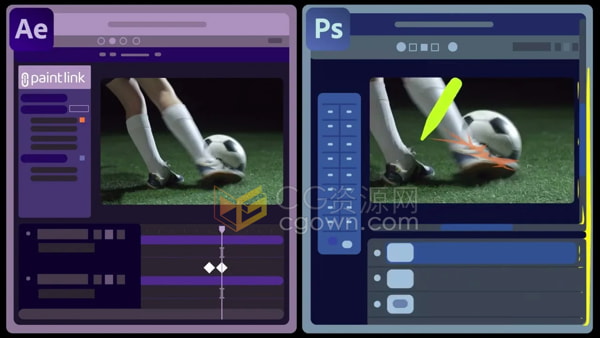 Paint Link V1.0 为AE与PS逐帧动画动绘图创建动态连接插件