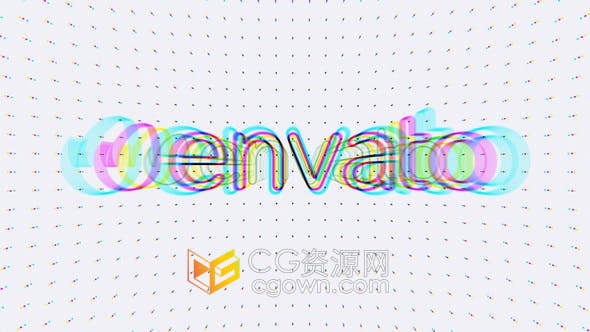 Glitch Logo AE模板故障动画特效标志视频片头