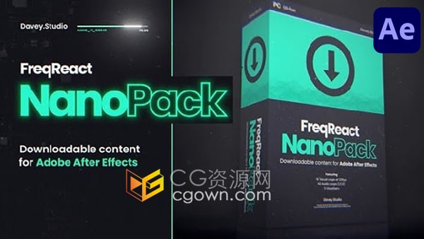 The Nano Pack AE模板音频循环可视化图形循环视觉效果
