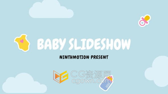 AE模板-儿童幻灯片婴儿物品宝贝衣服商店介绍宣传视频
