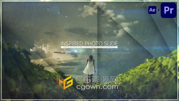 AE/PR模板-照片幻灯片介绍图文动画宣传推广视频