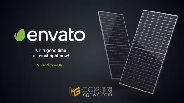 太阳能电池板演示绿色生态技术企业产品广告-AE模板
