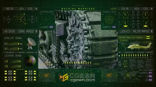 HUD PRO Machine高科技机器界面元素-AE模板