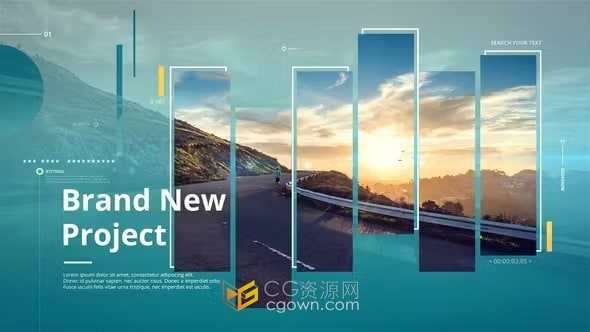 AE模板-图像画面切割多屏幕视差效果幻灯片展示企业宣传视频