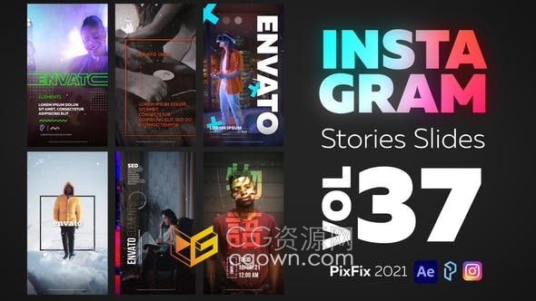 AE模板-创意设计动态海报抖音短视频动画制作