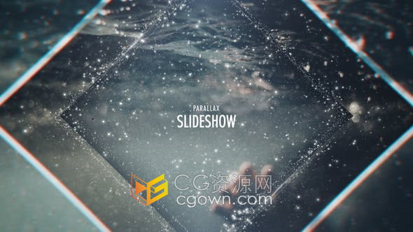 AE模板-唯美动态视差幻灯片粒子动画产品演示颁奖晚会开场白