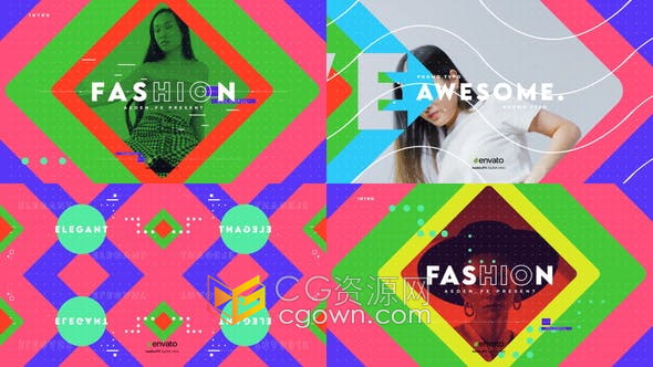 AE模板-摩登时尚杂志介绍开场视频博客模特展示产品广告宣传短视频