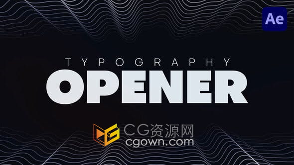 AE模板-创意动感快节奏大字标题介绍宣传片头视频动画