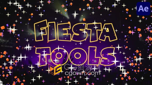 AE模板-明亮气泡五彩纸屑嘉年华活动庆祝视频特效元素包