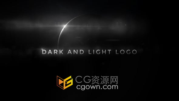 AE模板-魔幻光粒子效果演绎时尚深色标志LOGO动画