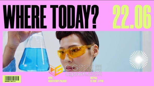 AE模板-鲜艳色彩动感活力图文动画展示时尚杂志模特介绍商业论坛宣传展览