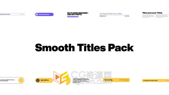 AE模板-14个平滑流畅社交媒体文本动画排版标题包