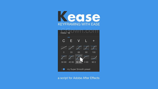 Kease v1.0.6 AE脚本关键帧动画调节曲线控制操作工具