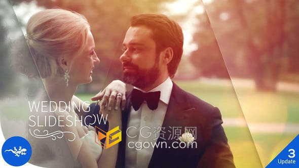 AE模板-浪漫视差效果温馨唯美梦幻婚礼庆典视频开场白