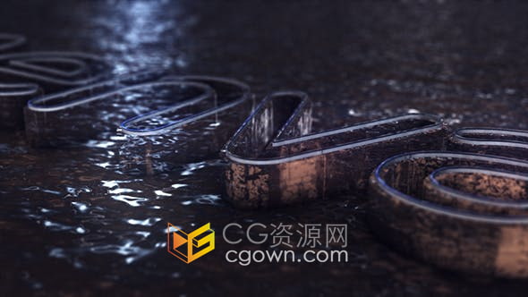 AE模板-3d黑暗地下水道毒液动画元素演绎网络游戏标志LOGO