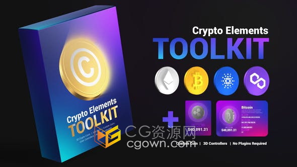 AE模板-制作创建3D硬币与信用卡片展示动画效果视频